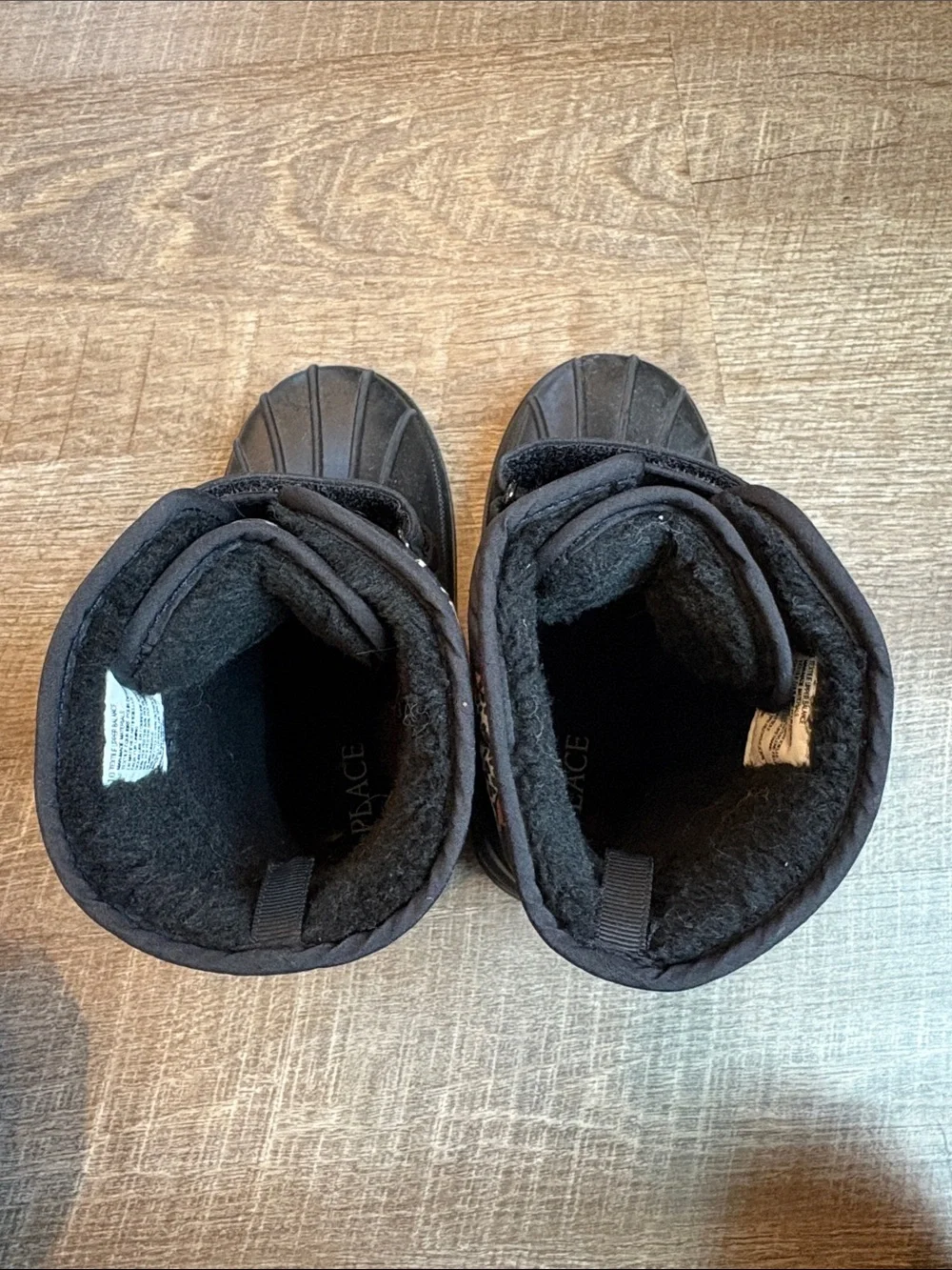 The Children's Place Dinosaur All Weather Boots Boy Toddler 10 Black Fleece
